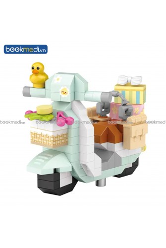 Đồ Chơi Lắp Ráp Mô Hình Xe Scooter Mini (Duck vehicle) Hãng Loz
